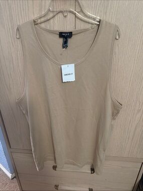 Forever 21 Sleeveless Tank Top - Beige